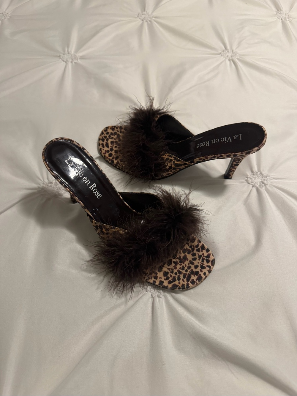 la vie en rose leopard heels